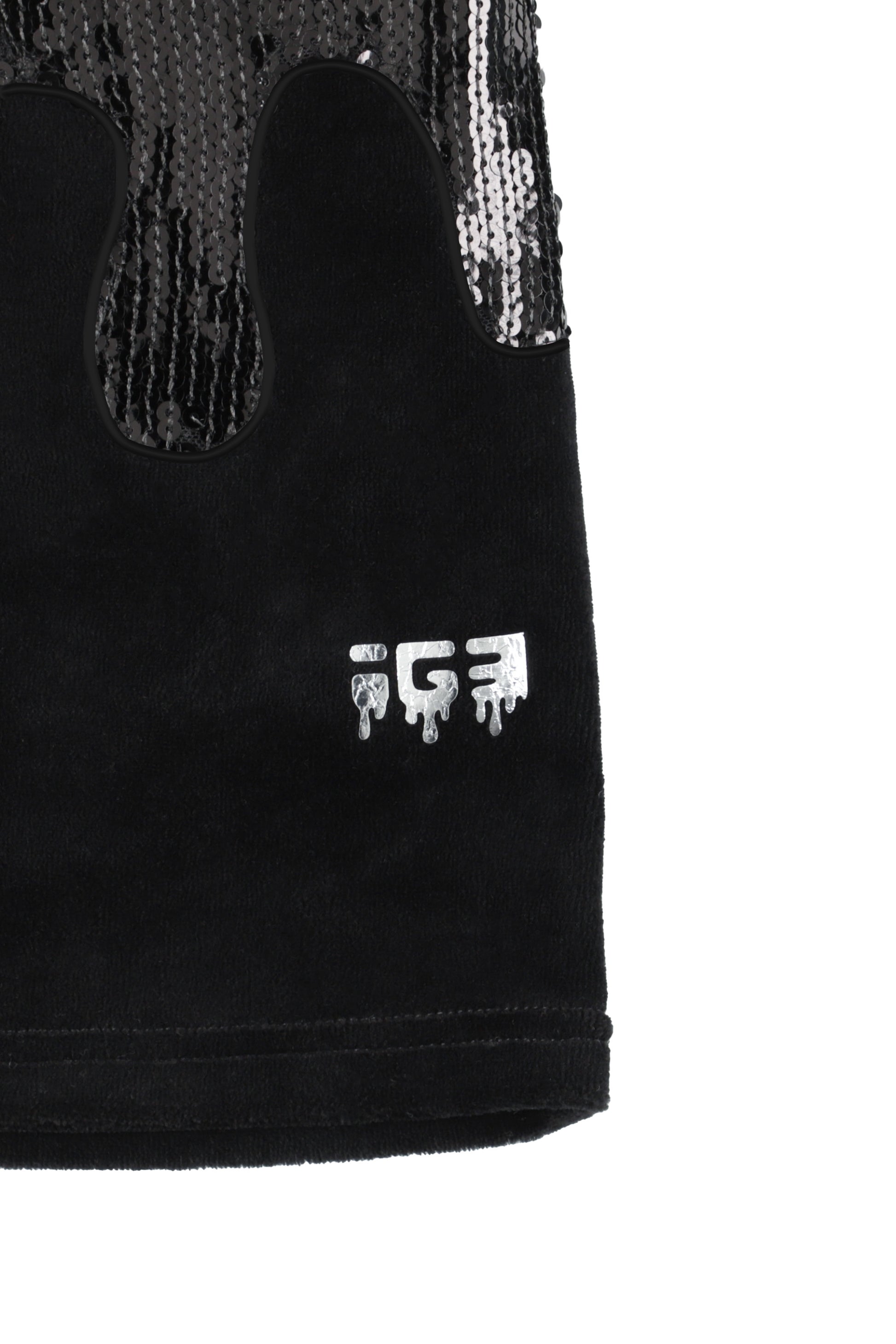 Melt Velour Skort Black Sequin