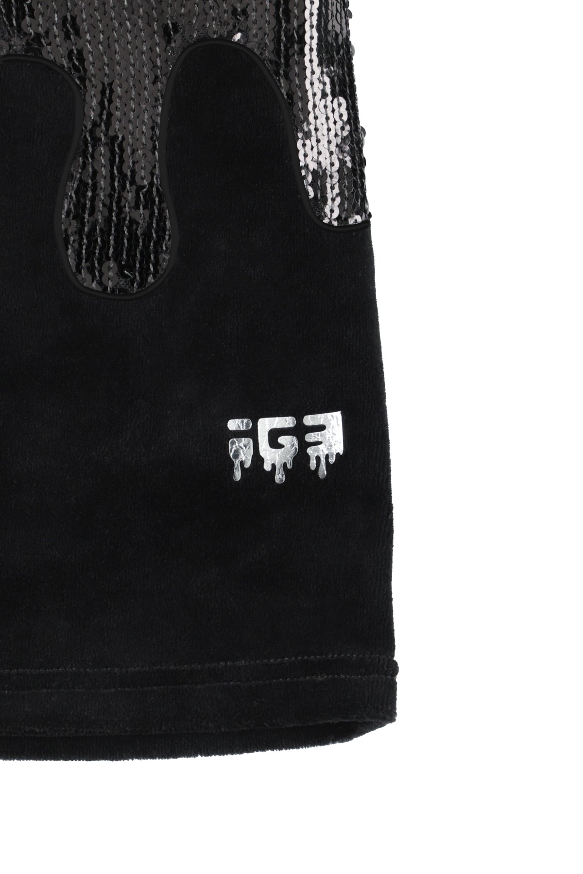 Melt Velour Skort Black Sequin