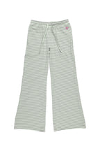 Milk Stripe Fleece Bootcut Pants Mint