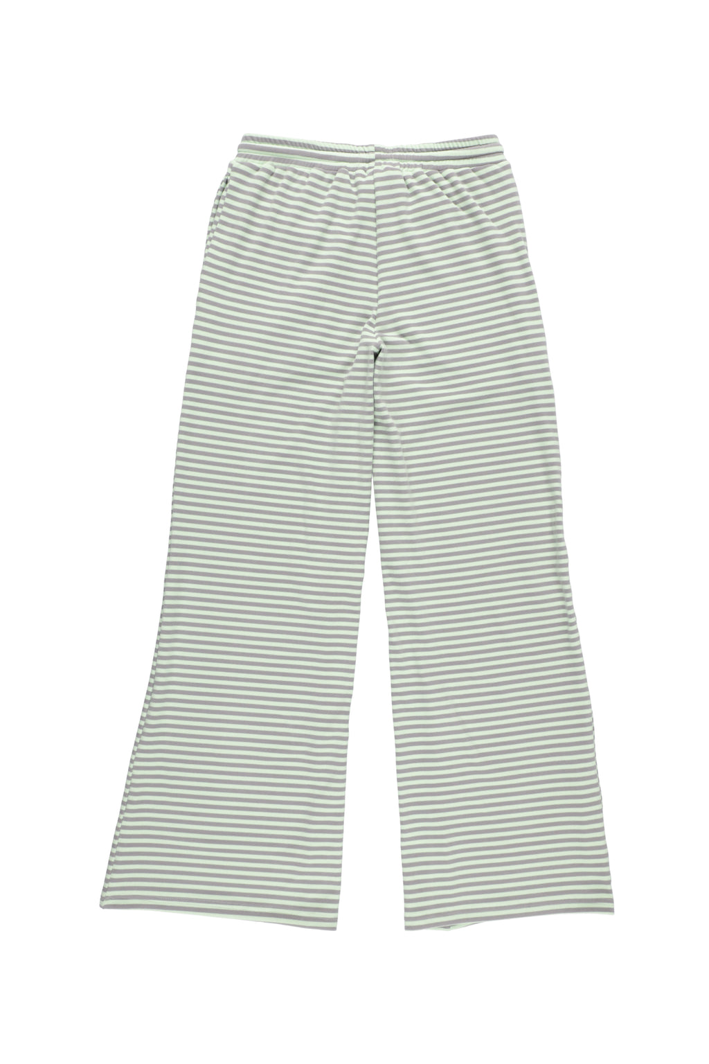 Milk Stripe Fleece Bootcut Pants Mint