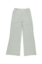 Milk Stripe Fleece Bootcut Pants Mint