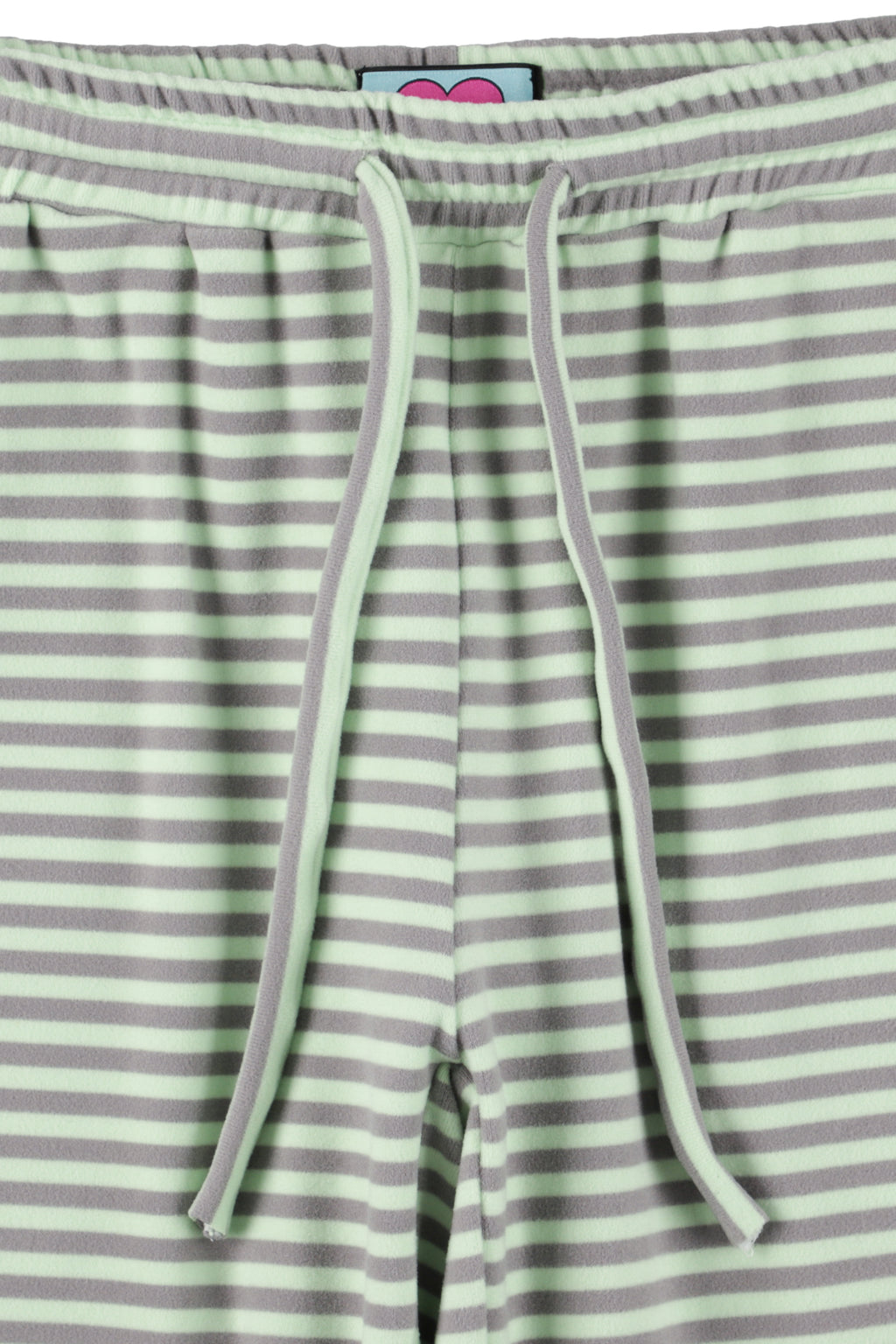 Milk Stripe Fleece Bootcut Pants Mint