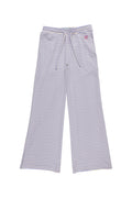 Milk Stripe Fleece Bootcut Pants Lavender