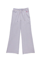 Milk Stripe Fleece Bootcut Pants Lavender