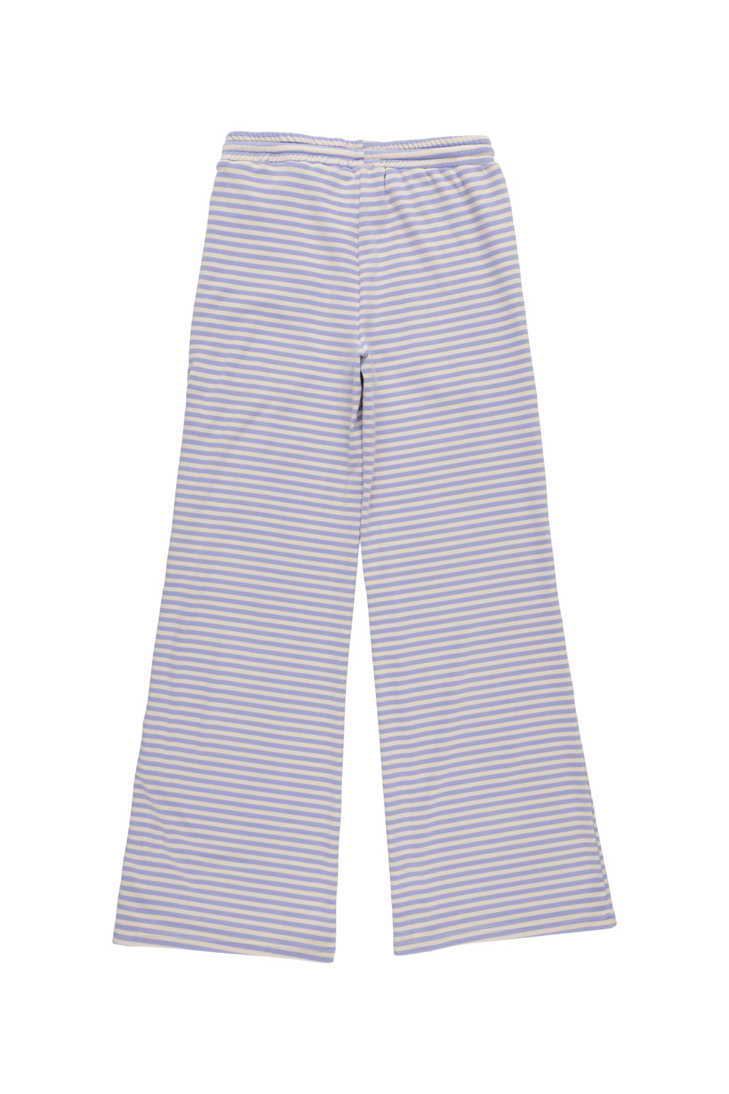 Milk Stripe Fleece Bootcut Pants Lavender