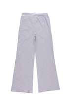 Milk Stripe Fleece Bootcut Pants Lavender