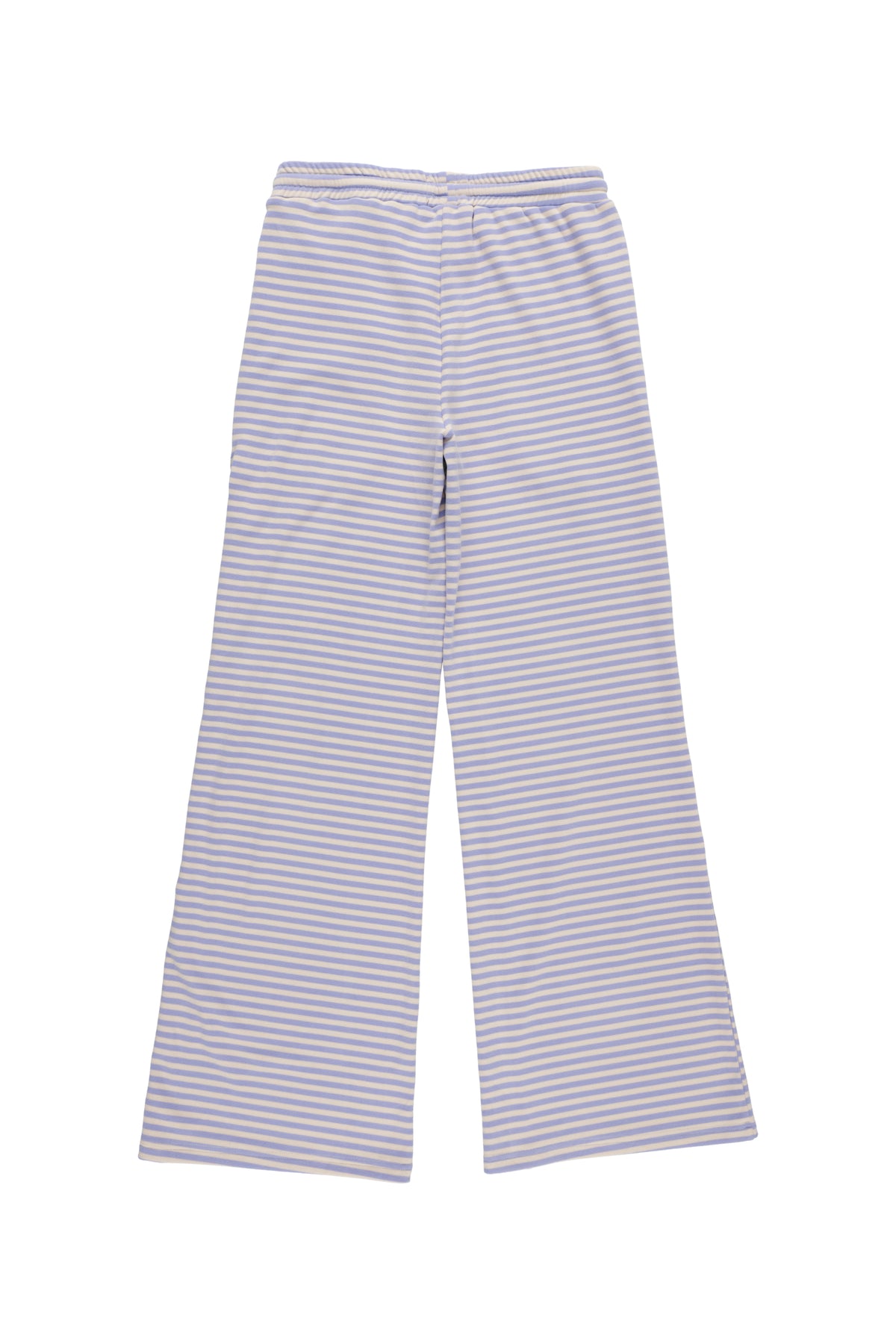 Milk Stripe Fleece Bootcut Pants Lavender