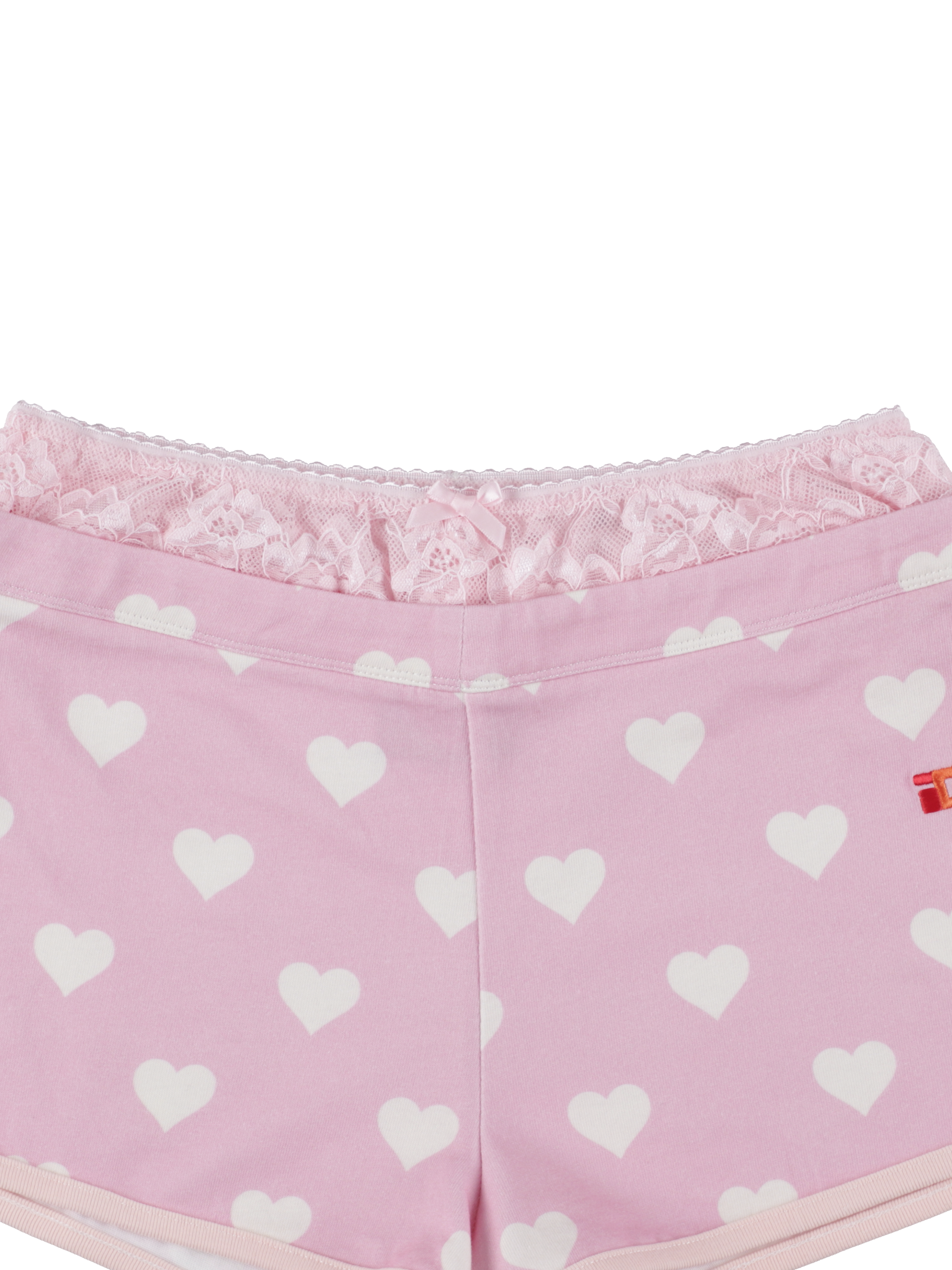 Heart panty layered shorts