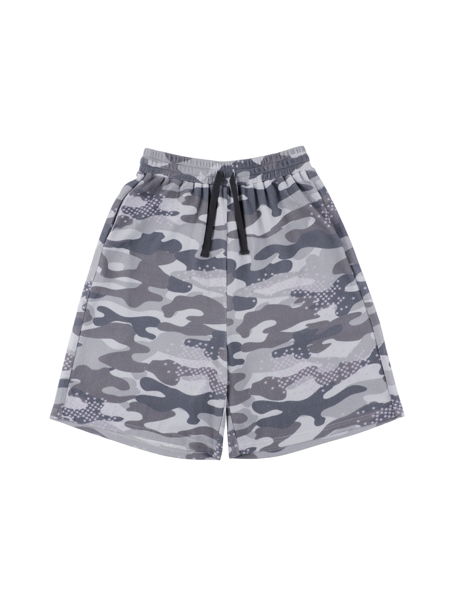 Sugar camouflage waffle shorts gray
