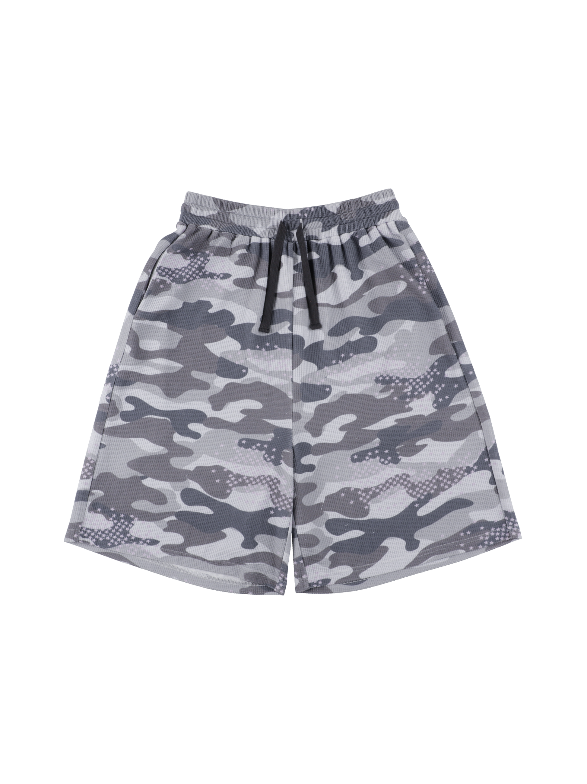 Sugar camouflage waffle shorts gray