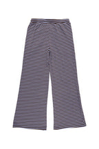 Milk Stripe Fleece Bootcut Pants Blackberry