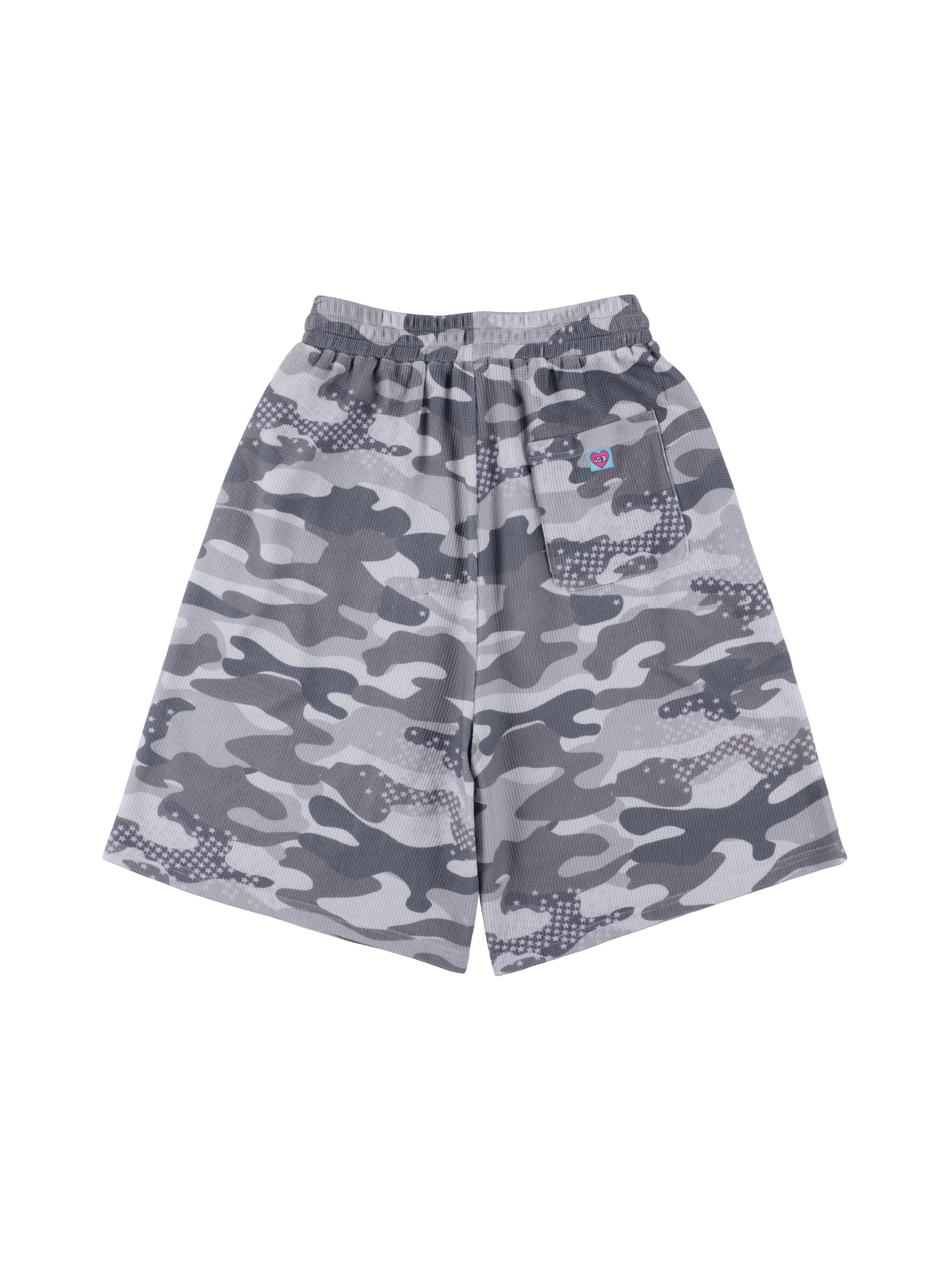 Sugar camouflage waffle shorts gray