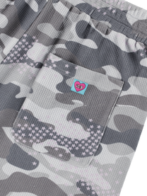 Sugar camouflage waffle shorts gray