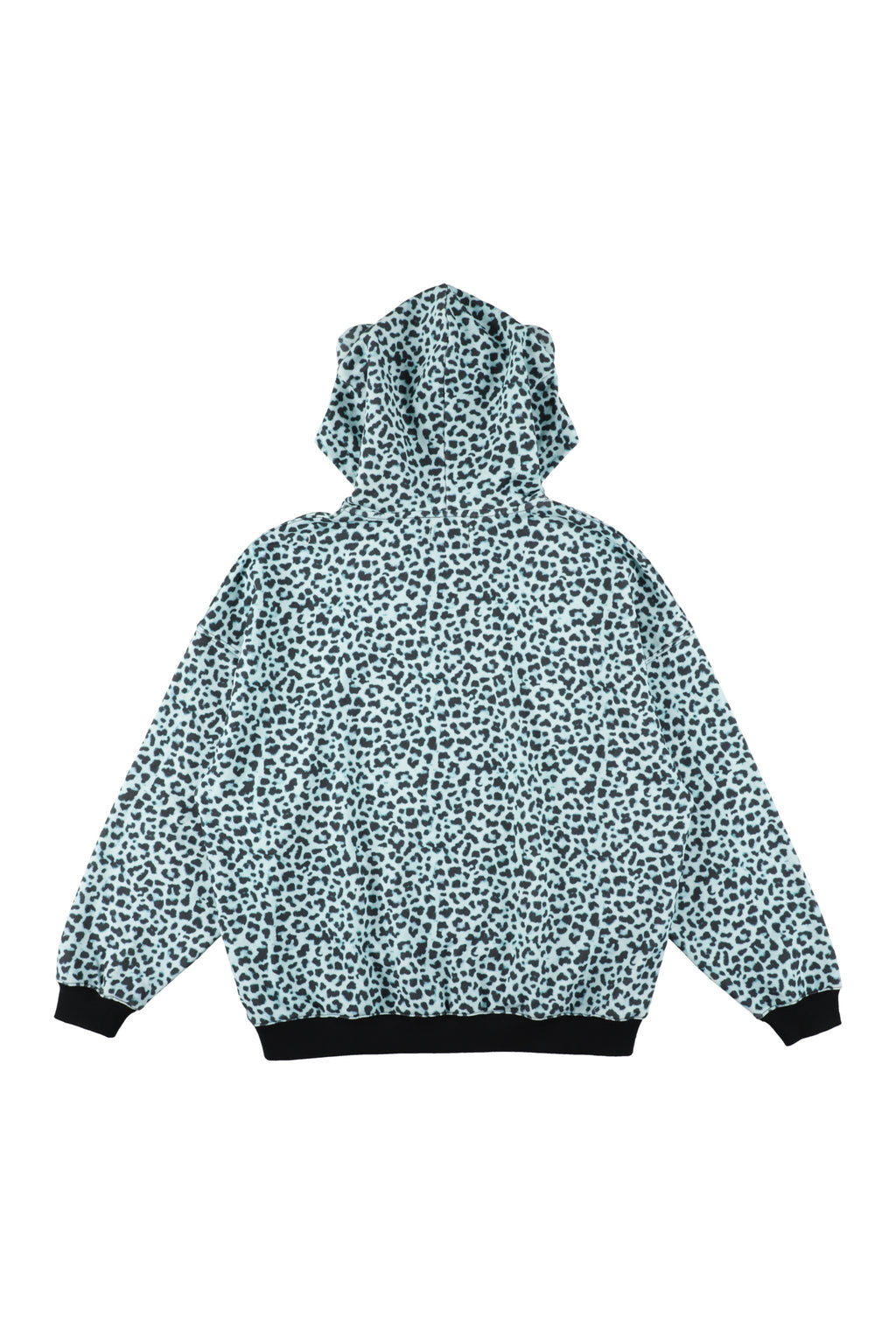 Mint leopard bear zip hoodie