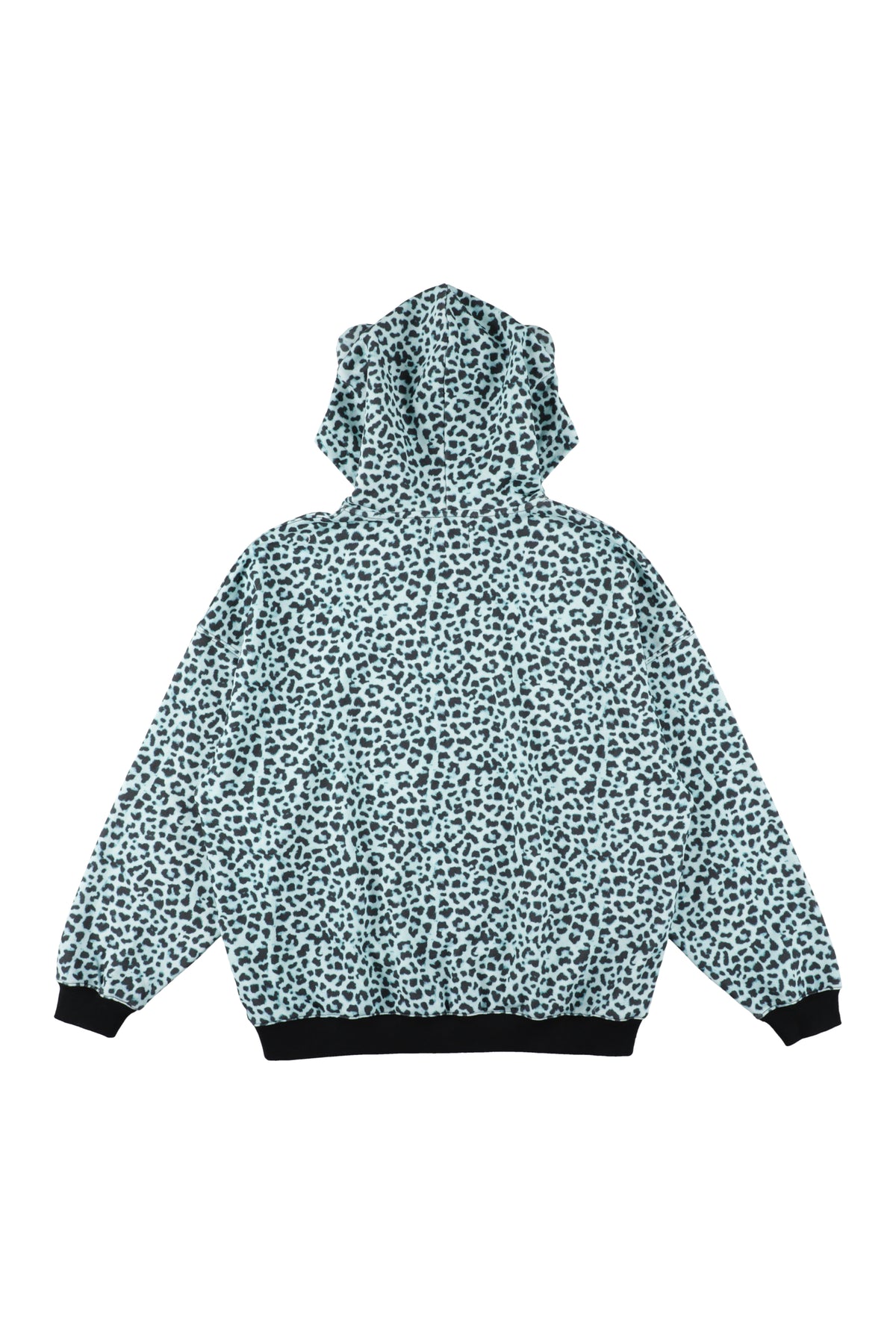 Mint leopard bear zip hoodie
