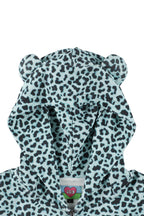 Mint leopard bear zip hoodie