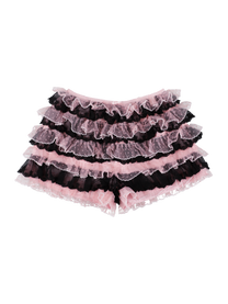 Star dot lace shorts PINK&amp;BLACK