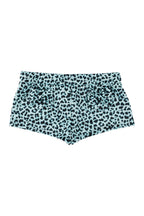 Mint leopard ribbon pocket shorts