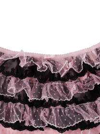 Star dot lace shorts PINK&amp;BLACK