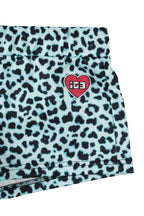 Mint leopard ribbon pocket shorts