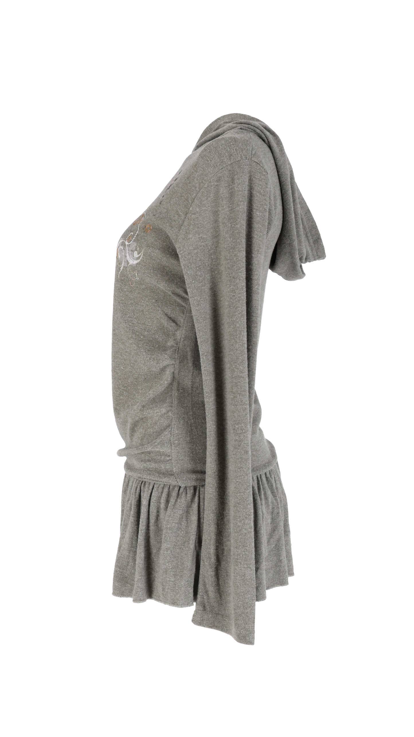 193 Chakra hoodie dress (khaki gray)