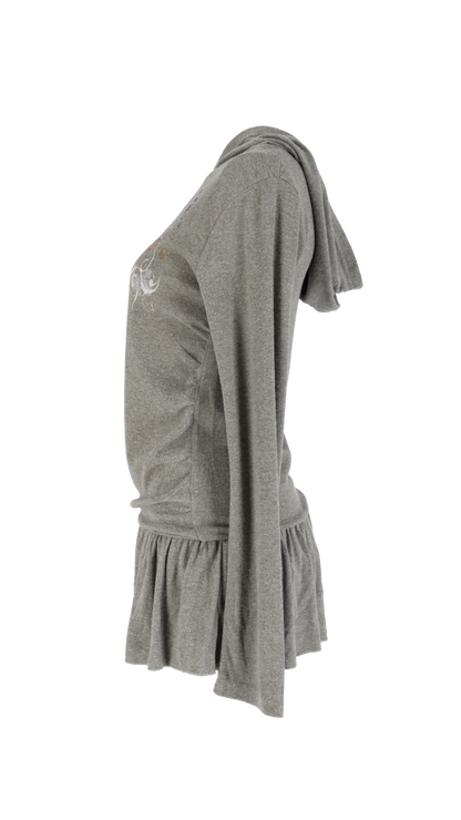 193 Chakra hoodie dress (khaki gray)