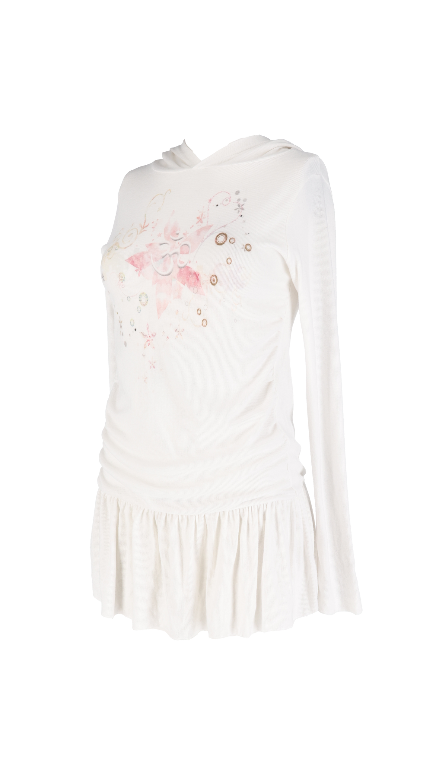 193 Chakra hoodie dress (white)