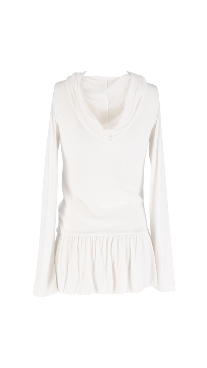 193 Chakra hoodie dress (white)