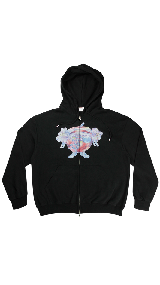 [193xEma] Familia hoodie zip-up (black)