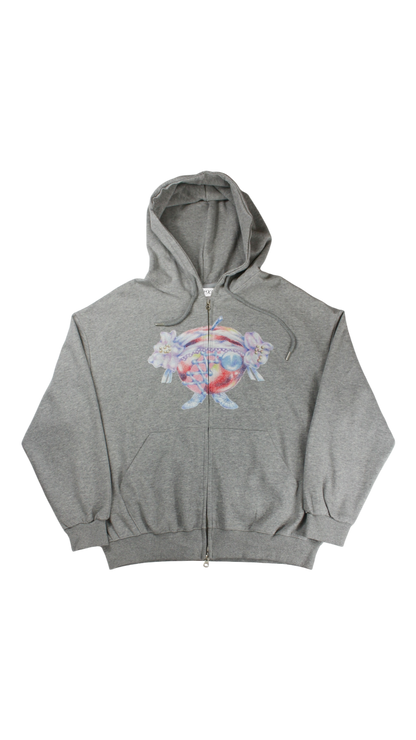 [193xEma] Familia hoodie zip-up (gray)