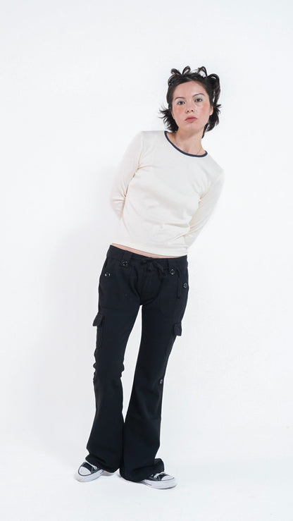 Basic linger L/S tee (ivory)