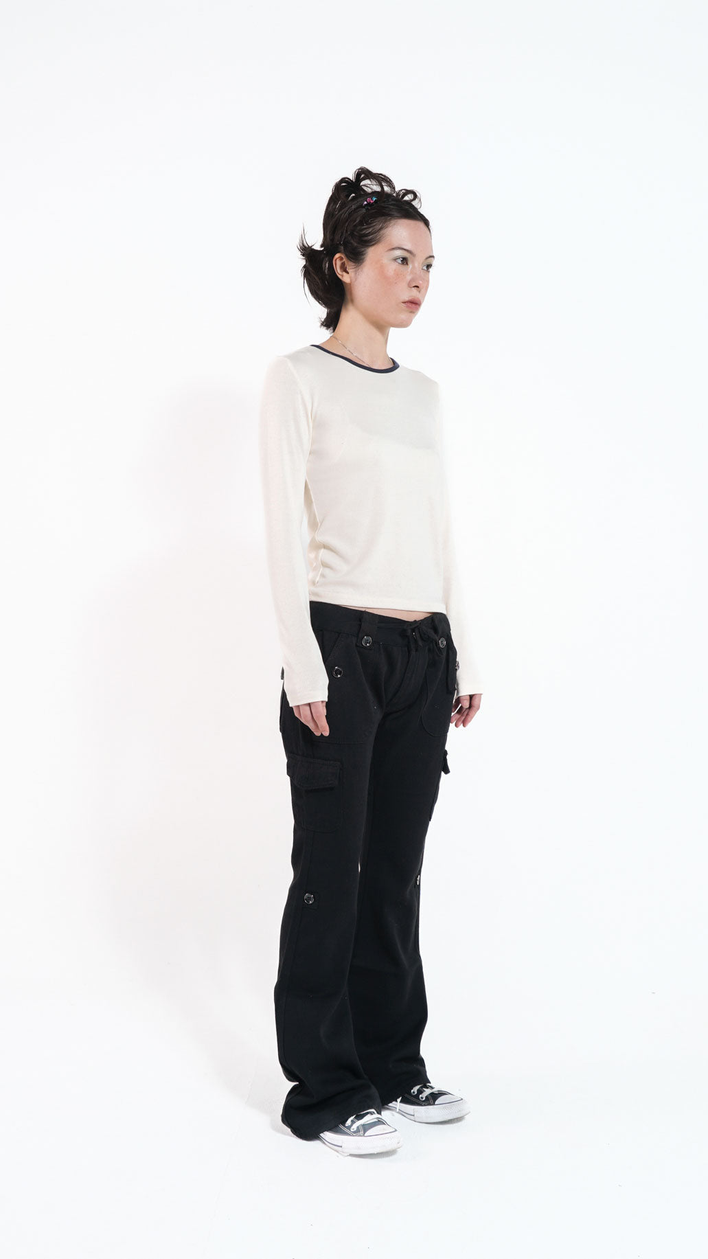 Basic linger L/S tee (ivory)