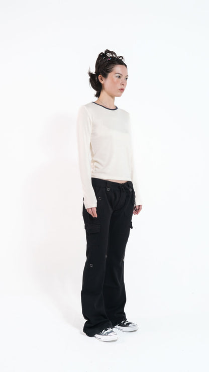 Basic linger L/S tee (ivory)