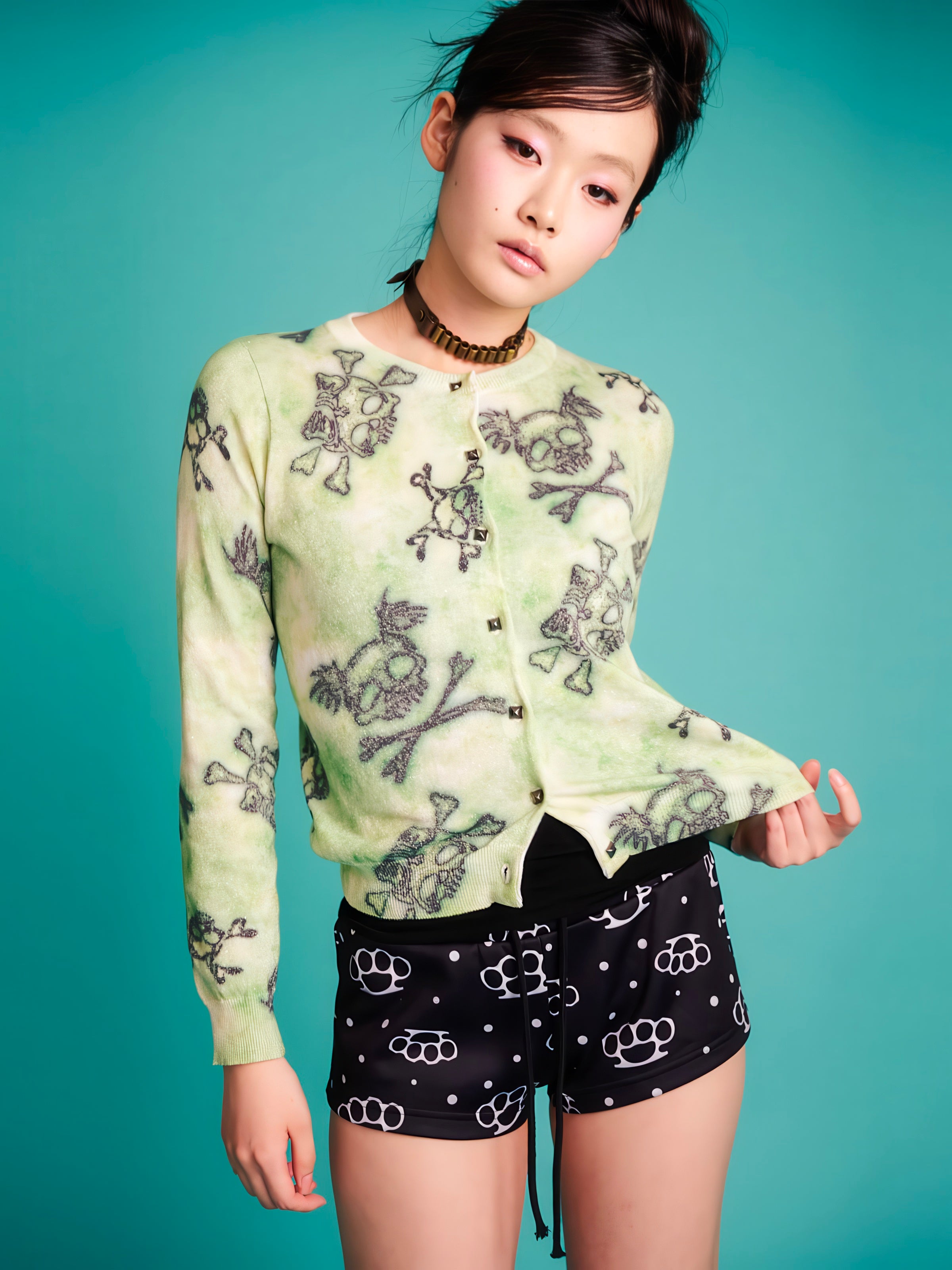 Glitter Skull Cardigan