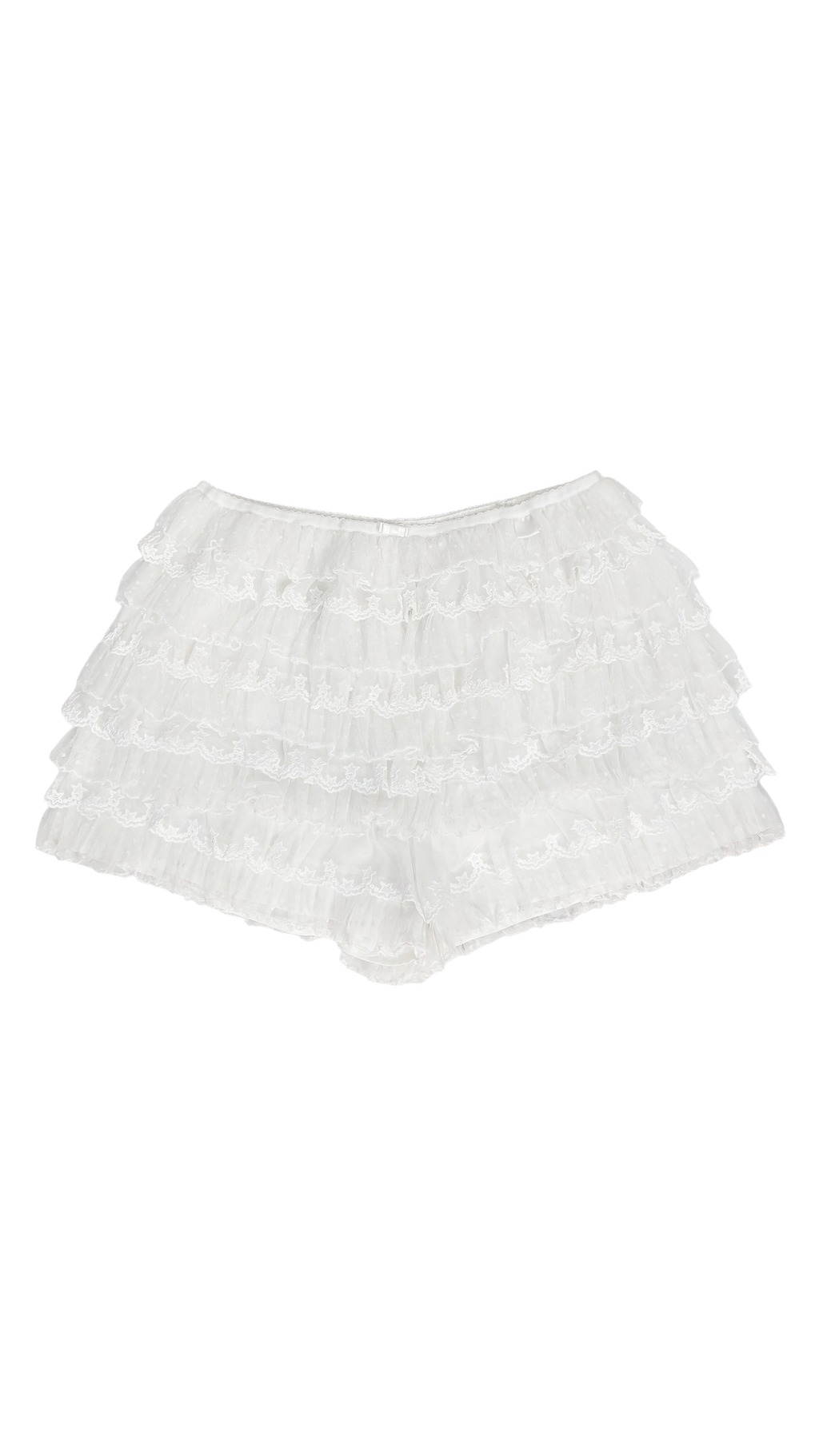 193 Star dot lace pants (white)