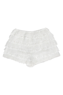 Star dot lace pants white