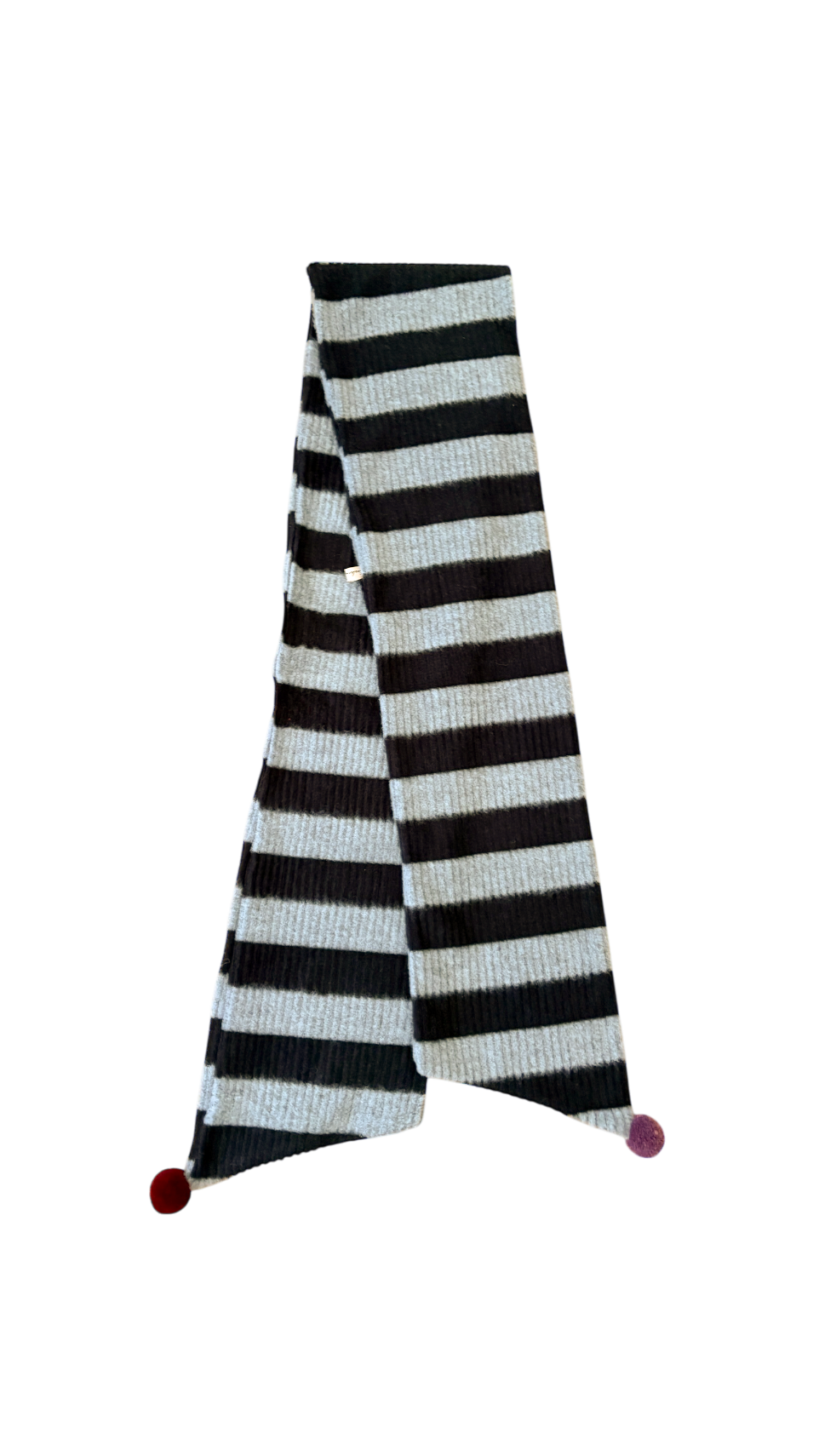 Candy stripe muffler (black)