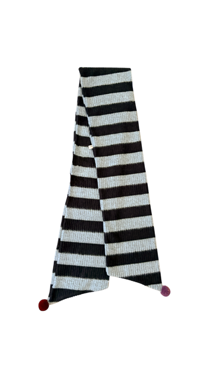 Candy stripe muffler (black)